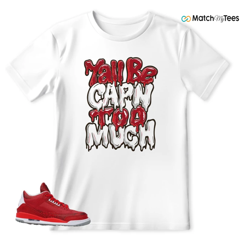 NIKE AIR JORDAN 3 JBF CUSTOM VALENTINE'S DAY SNEAKER Matching Tees t-shirt