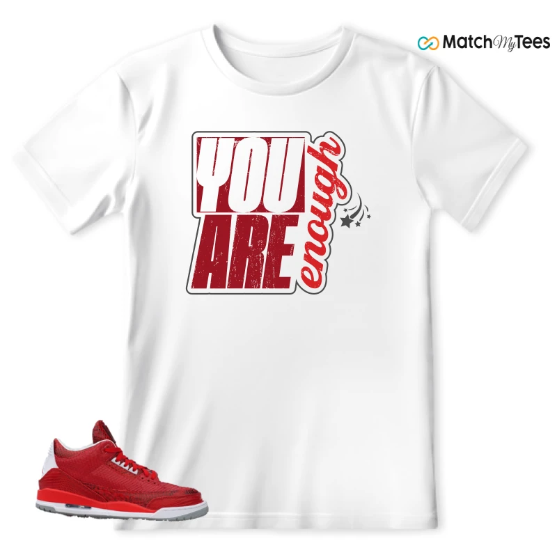 NIKE AIR JORDAN 3 JBF CUSTOM VALENTINE'S DAY SNEAKER Matching Tees t-shirt