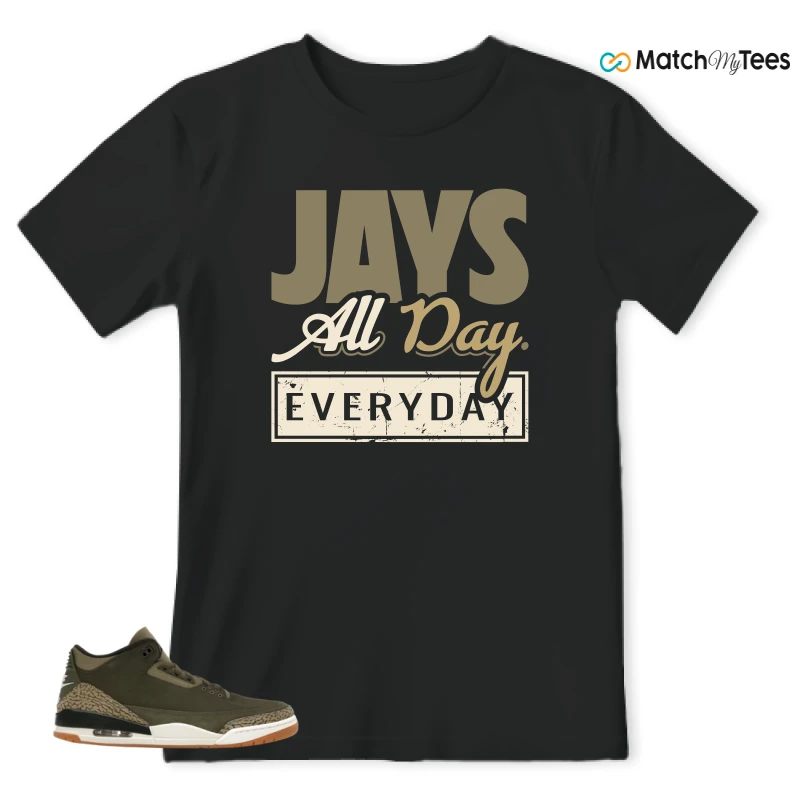 NIKE AIR JORDAN 3 RETRO FAMILY AFFAIR SNEAKER Matching Tees t-shirt
