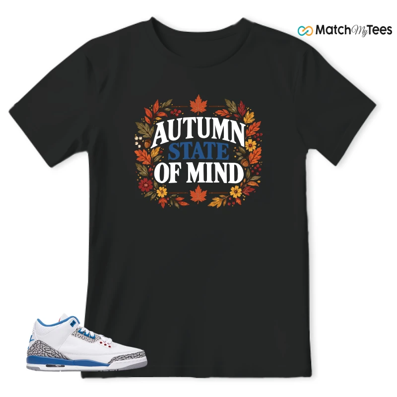 NIKE AIR JORDAN 3 RETRO TRUE BLUE 2026 GRADE SCHOOL SNEAKER Matching Tees t-shirt
