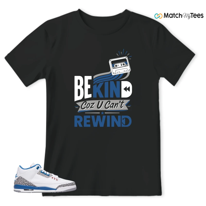 NIKE AIR JORDAN 3 RETRO TRUE BLUE 2026 GRADE SCHOOL SNEAKER Matching Tees t-shirt