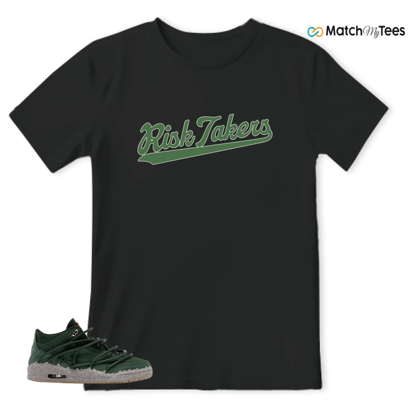 NIKE AIR JORDAN 3 TEYANA TAYLOR CONCRETE ROSE SNEAKER/FIR/FIRE RED/VICTORY GREEN/CEMENT GREY/METALLIC GOLD/GUM MEDIUM BROWN matching T-shirt