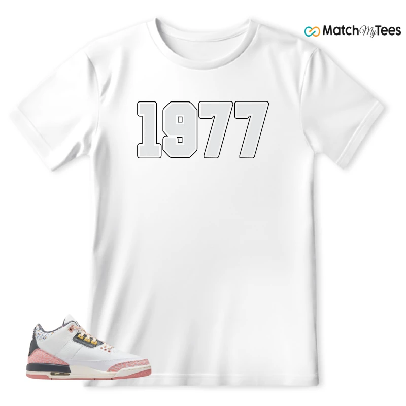 NIKE AIR JORDAN 3 GS RED STARDUST SNEAKER Matching Tees t-shirt