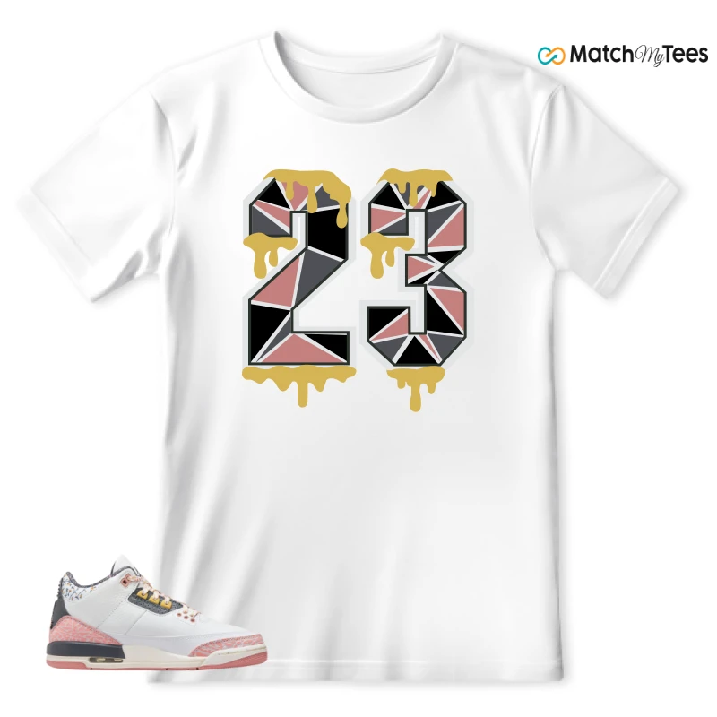 NIKE AIR JORDAN 3 GS RED STARDUST SNEAKER Matching Tees t-shirt