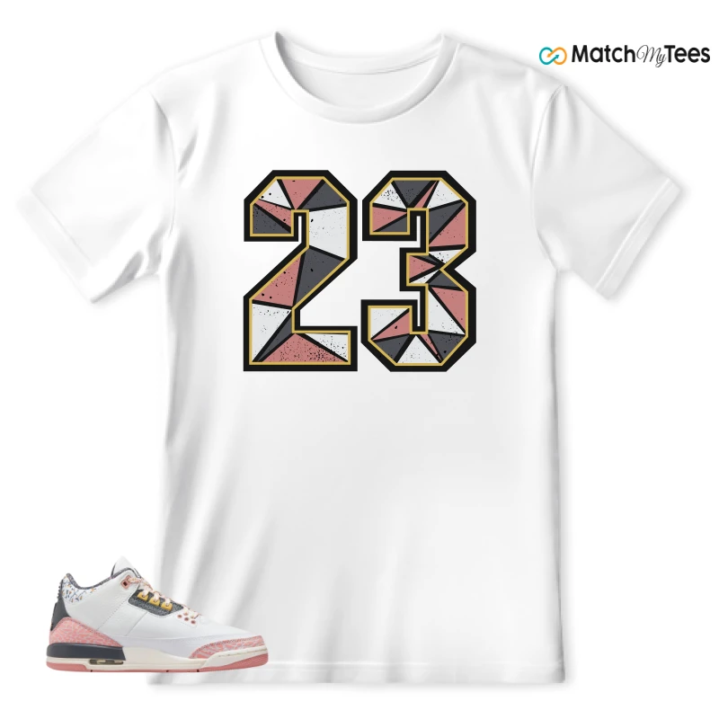 NIKE AIR JORDAN 3 GS RED STARDUST SNEAKER Matching Tees t-shirt
