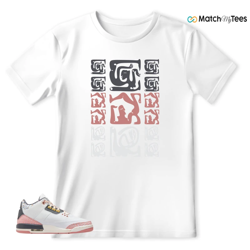 NIKE AIR JORDAN 3 GS RED STARDUST SNEAKER Matching Tees t-shirt