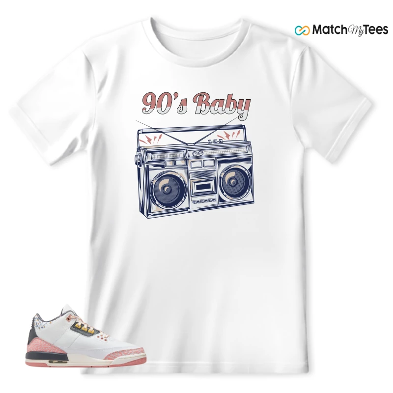NIKE AIR JORDAN 3 GS RED STARDUST SNEAKER Matching Tees t-shirt