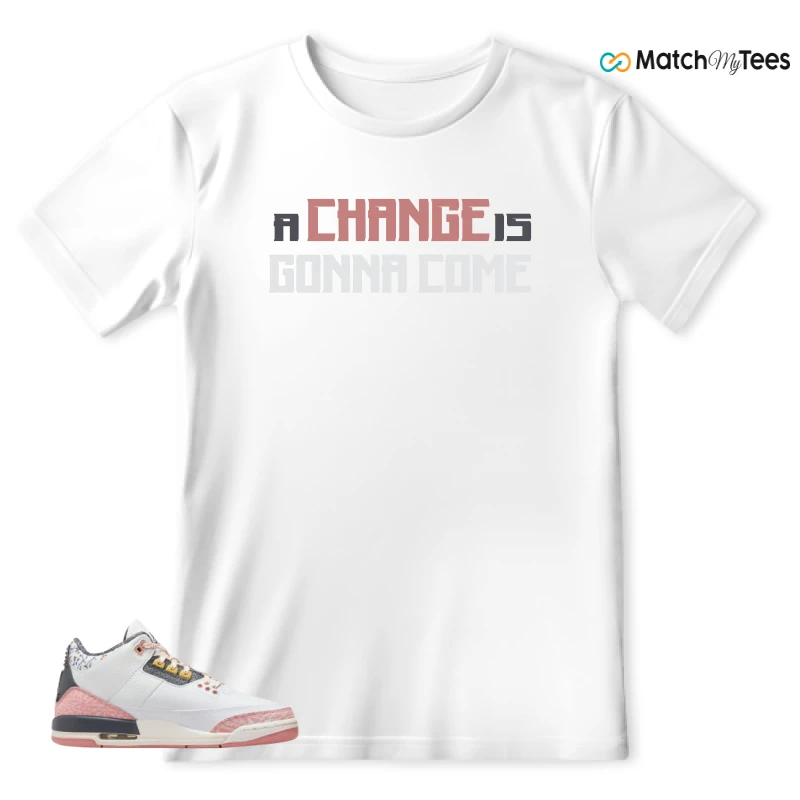 NIKE AIR JORDAN 3 GS RED STARDUST SNEAKER Matching Tees t-shirt