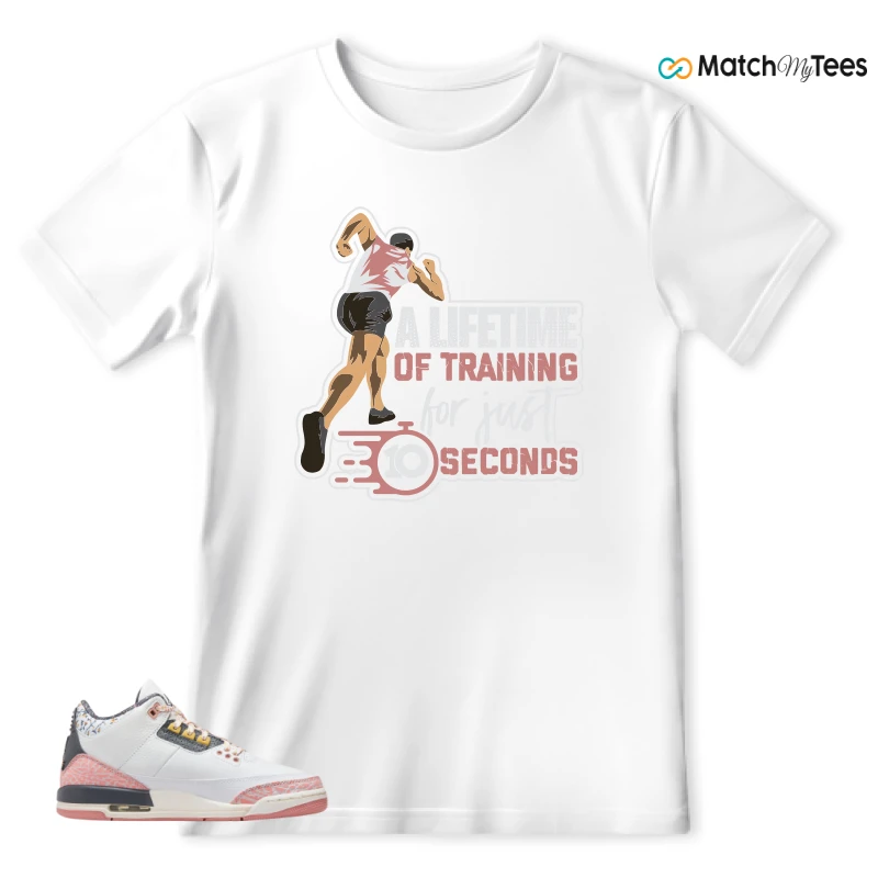 NIKE AIR JORDAN 3 GS RED STARDUST SNEAKER Matching Tees t-shirt