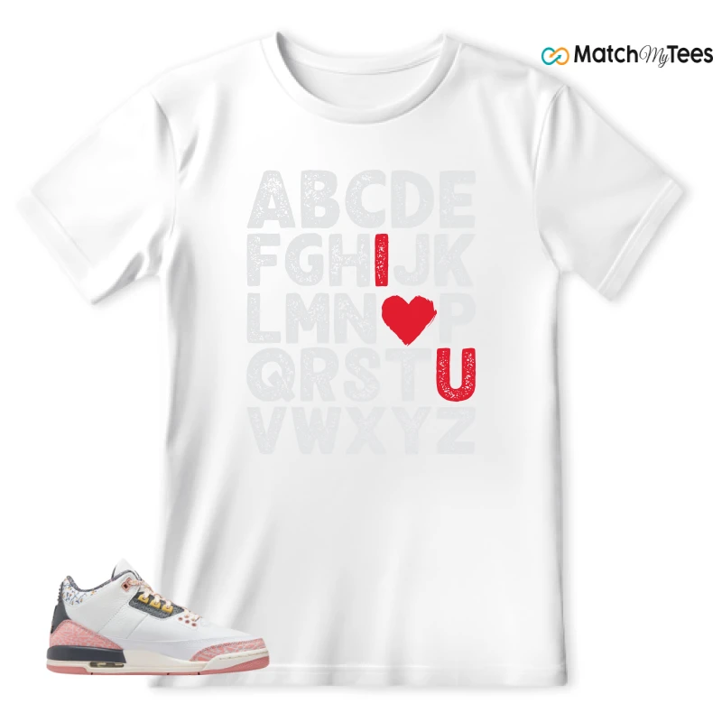 NIKE AIR JORDAN 3 GS RED STARDUST SNEAKER Matching Tees t-shirt