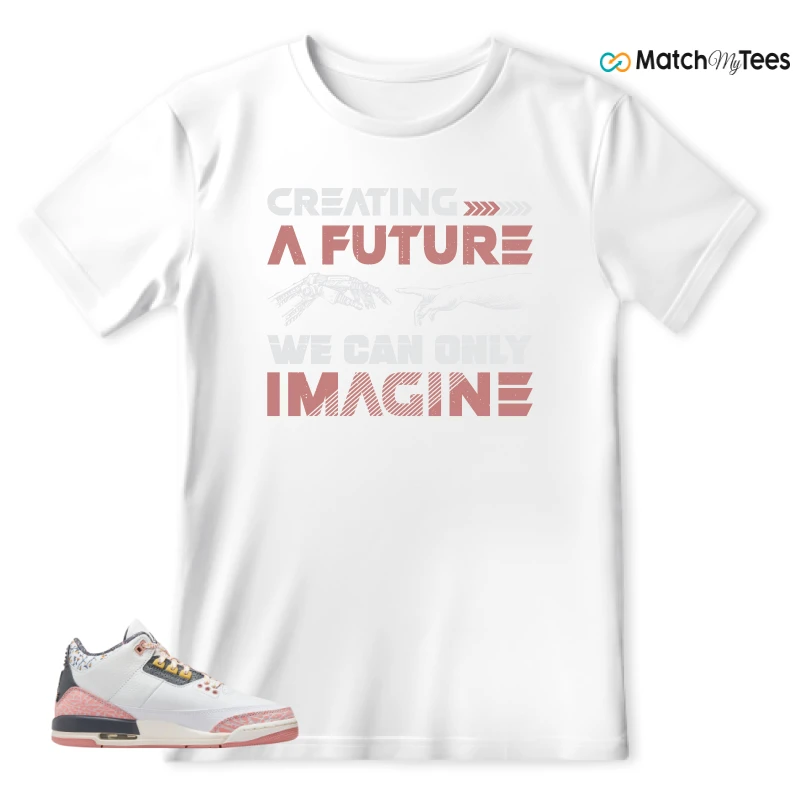 NIKE AIR JORDAN 3 GS RED STARDUST SNEAKER Matching Tees t-shirt