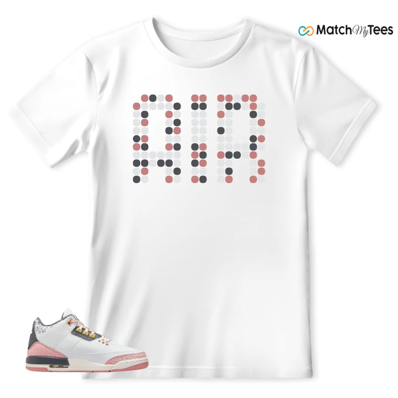 NIKE AIR JORDAN 3 GS RED STARDUST SNEAKER Matching Tees t-shirt