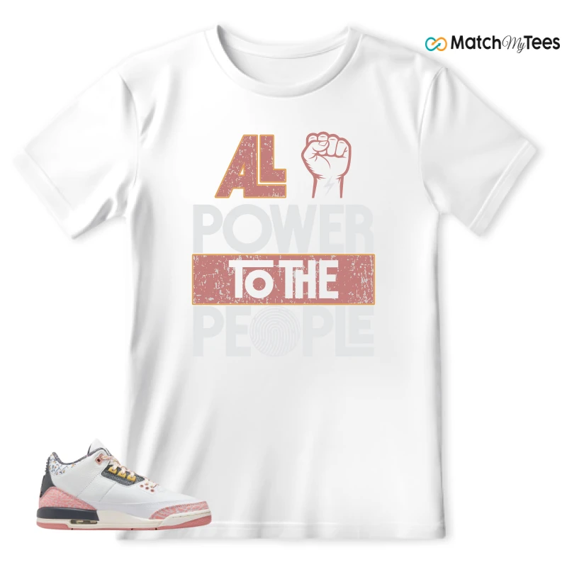 NIKE AIR JORDAN 3 GS RED STARDUST SNEAKER Matching Tees t-shirt