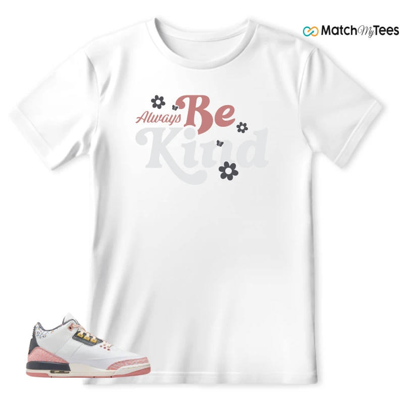 NIKE AIR JORDAN 3 GS RED STARDUST SNEAKER Matching Tees t-shirt