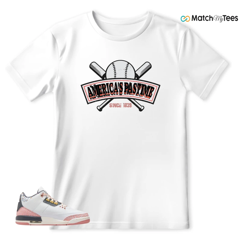 NIKE AIR JORDAN 3 GS RED STARDUST SNEAKER Matching Tees t-shirt