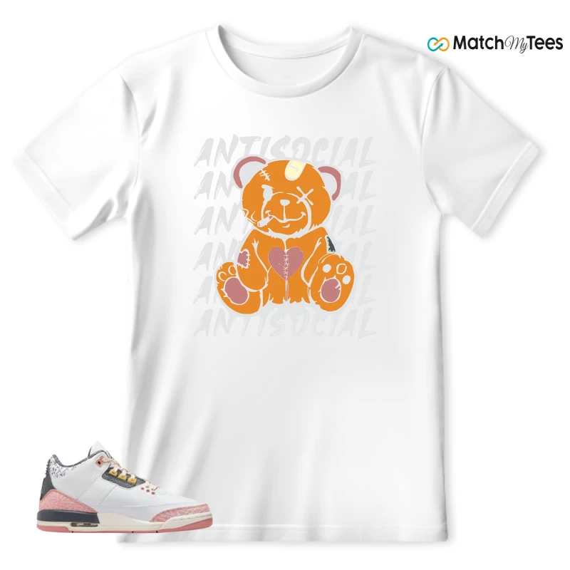 NIKE AIR JORDAN 3 GS RED STARDUST SNEAKER Matching Tees t-shirt