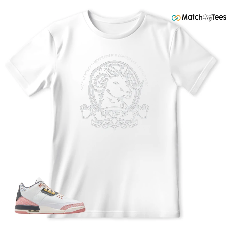 NIKE AIR JORDAN 3 GS RED STARDUST SNEAKER Matching Tees t-shirt