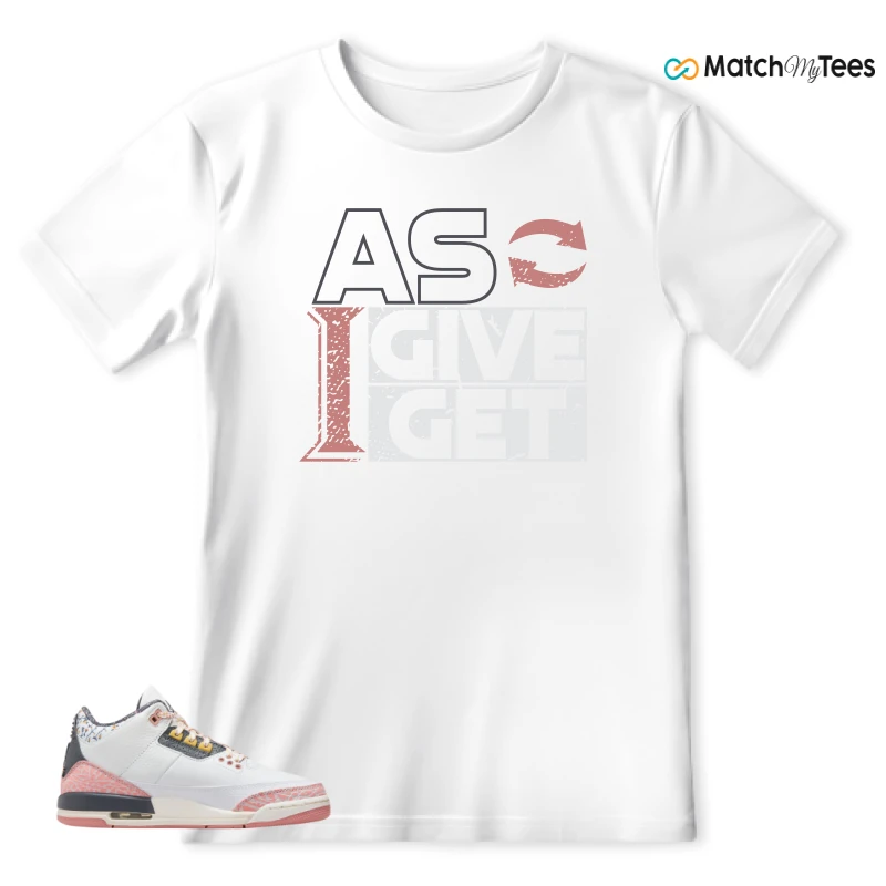 NIKE AIR JORDAN 3 GS RED STARDUST SNEAKER Matching Tees t-shirt
