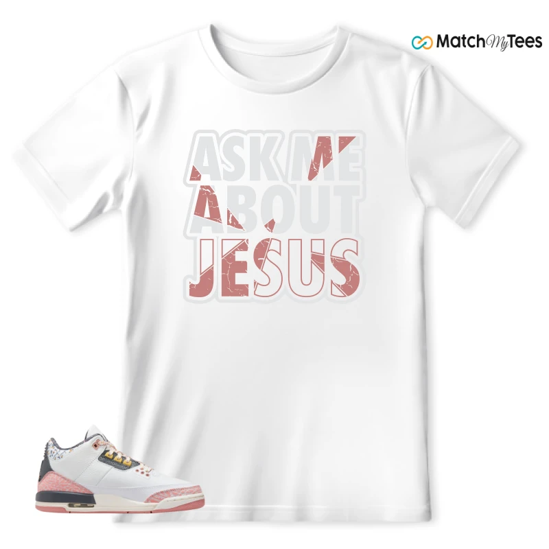 NIKE AIR JORDAN 3 GS RED STARDUST SNEAKER Matching Tees t-shirt