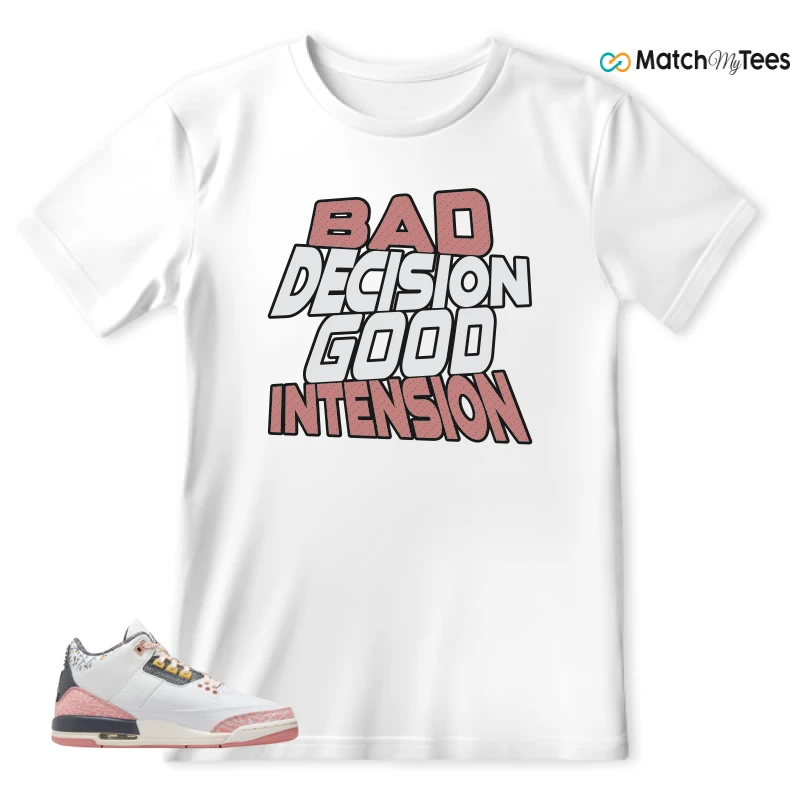 NIKE AIR JORDAN 3 GS RED STARDUST SNEAKER Matching Tees t-shirt