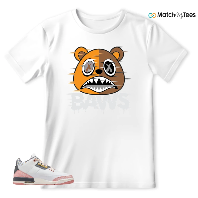 NIKE AIR JORDAN 3 GS RED STARDUST SNEAKER Matching Tees t-shirt