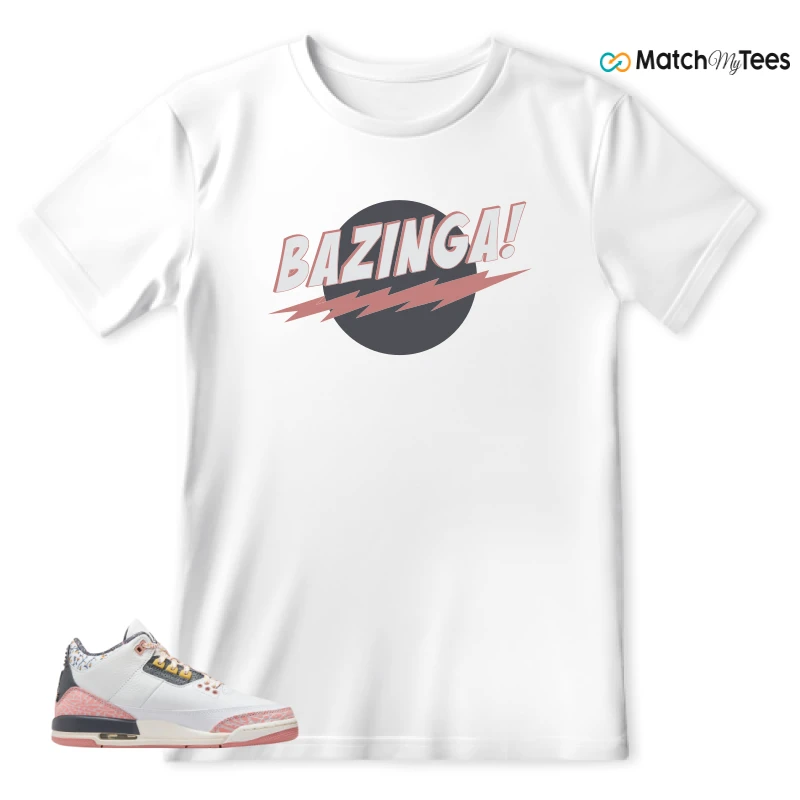 NIKE AIR JORDAN 3 GS RED STARDUST SNEAKER Matching Tees t-shirt