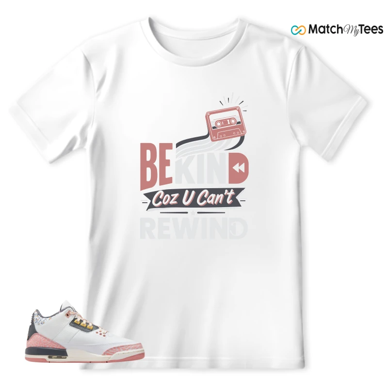 NIKE AIR JORDAN 3 GS RED STARDUST SNEAKER Matching Tees t-shirt