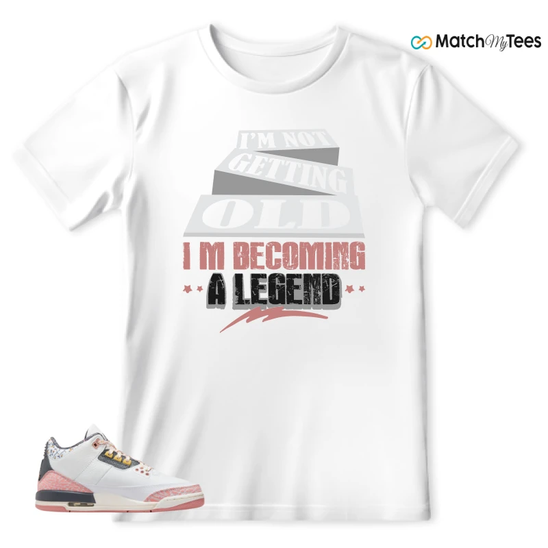 NIKE AIR JORDAN 3 GS RED STARDUST SNEAKER Matching Tees t-shirt