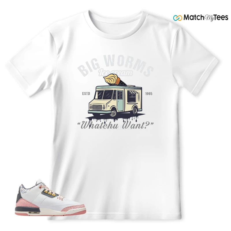 NIKE AIR JORDAN 3 GS RED STARDUST SNEAKER Matching Tees t-shirt