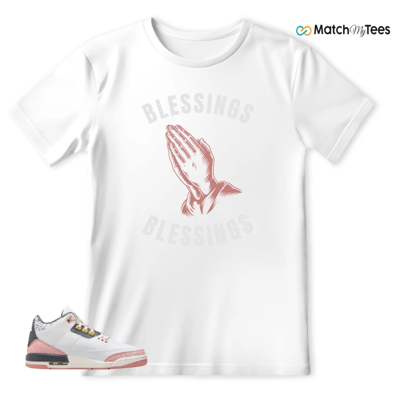 NIKE AIR JORDAN 3 GS RED STARDUST SNEAKER Matching Tees t-shirt