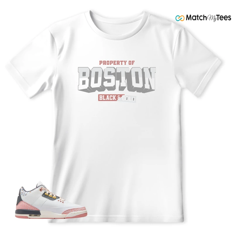 NIKE AIR JORDAN 3 GS RED STARDUST SNEAKER Matching Tees t-shirt