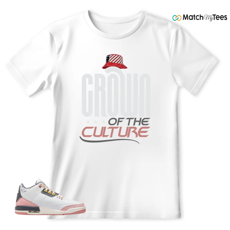 NIKE AIR JORDAN 3 GS RED STARDUST SNEAKER Matching Tees t-shirt
