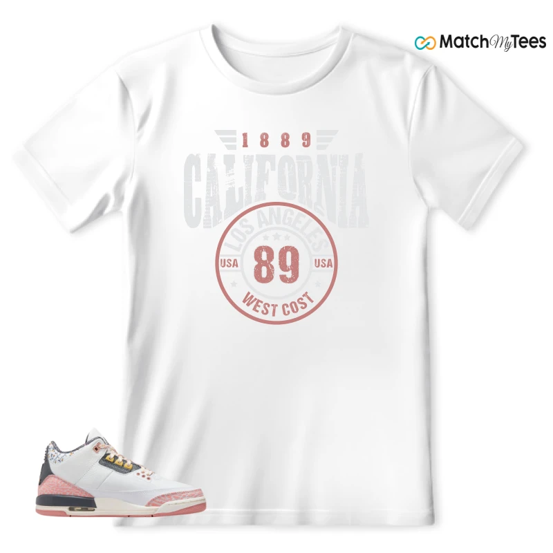 NIKE AIR JORDAN 3 GS RED STARDUST SNEAKER Matching Tees t-shirt