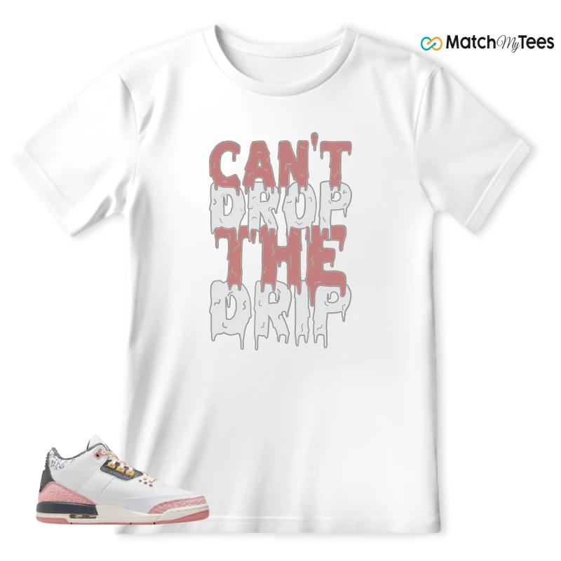 NIKE AIR JORDAN 3 GS RED STARDUST SNEAKER Matching Tees t-shirt