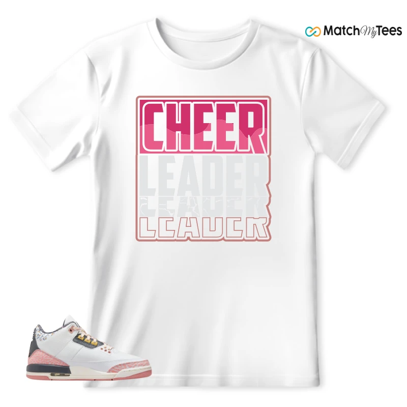 NIKE AIR JORDAN 3 GS RED STARDUST SNEAKER Matching Tees t-shirt