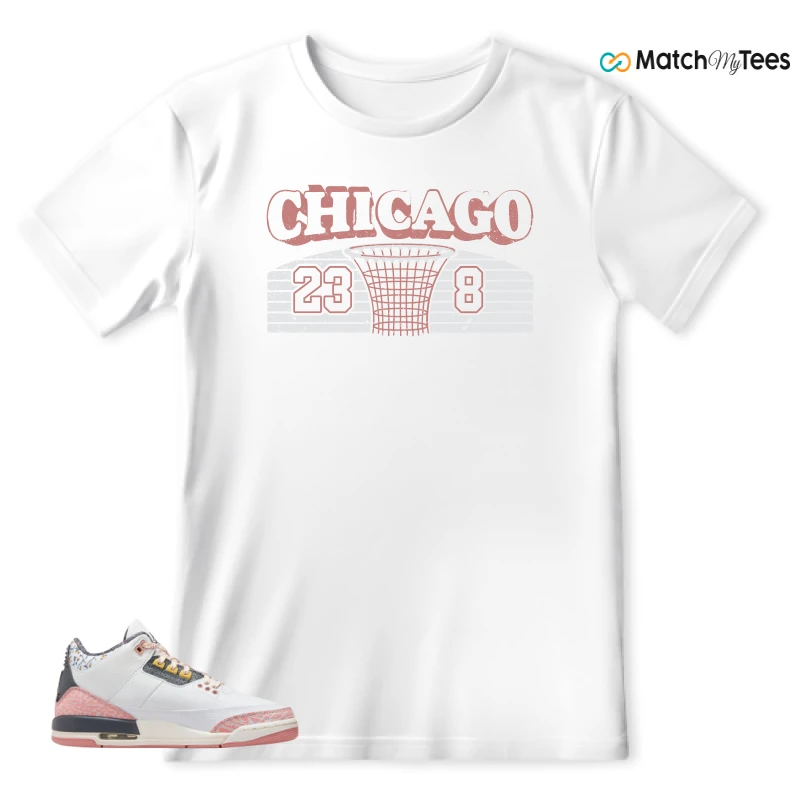 NIKE AIR JORDAN 3 GS RED STARDUST SNEAKER Matching Tees t-shirt