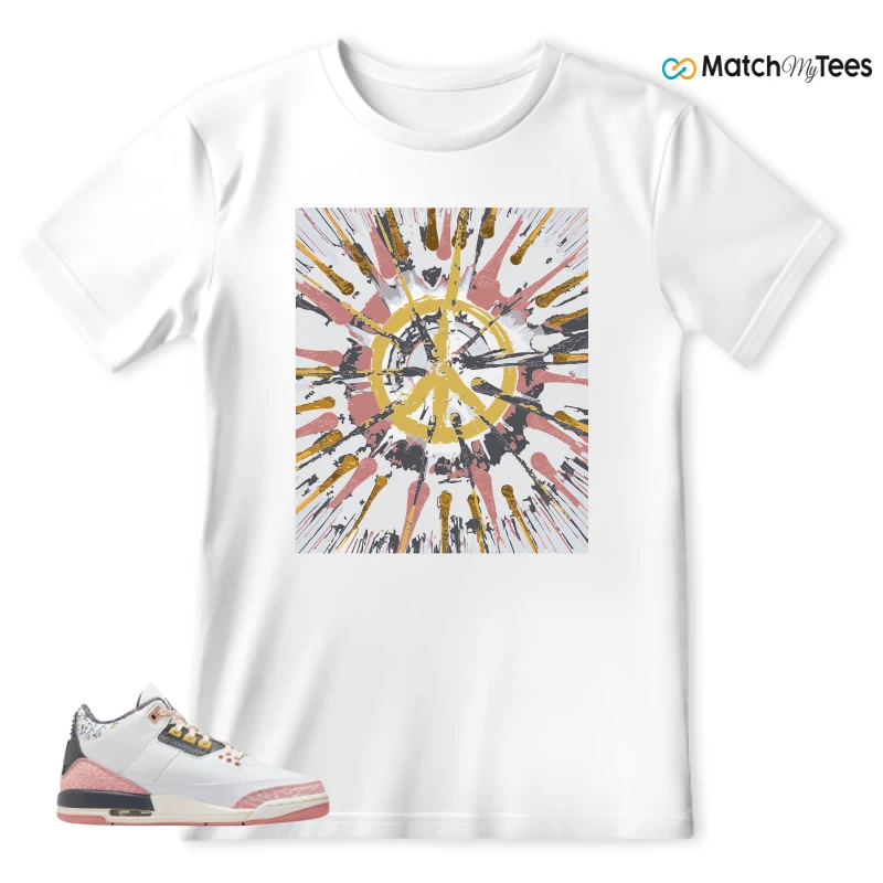NIKE AIR JORDAN 3 GS RED STARDUST SNEAKER Matching Tees t-shirt