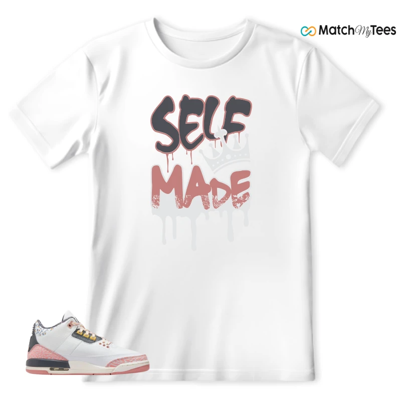 NIKE AIR JORDAN 3 GS RED STARDUST SNEAKER Matching Tees t-shirt