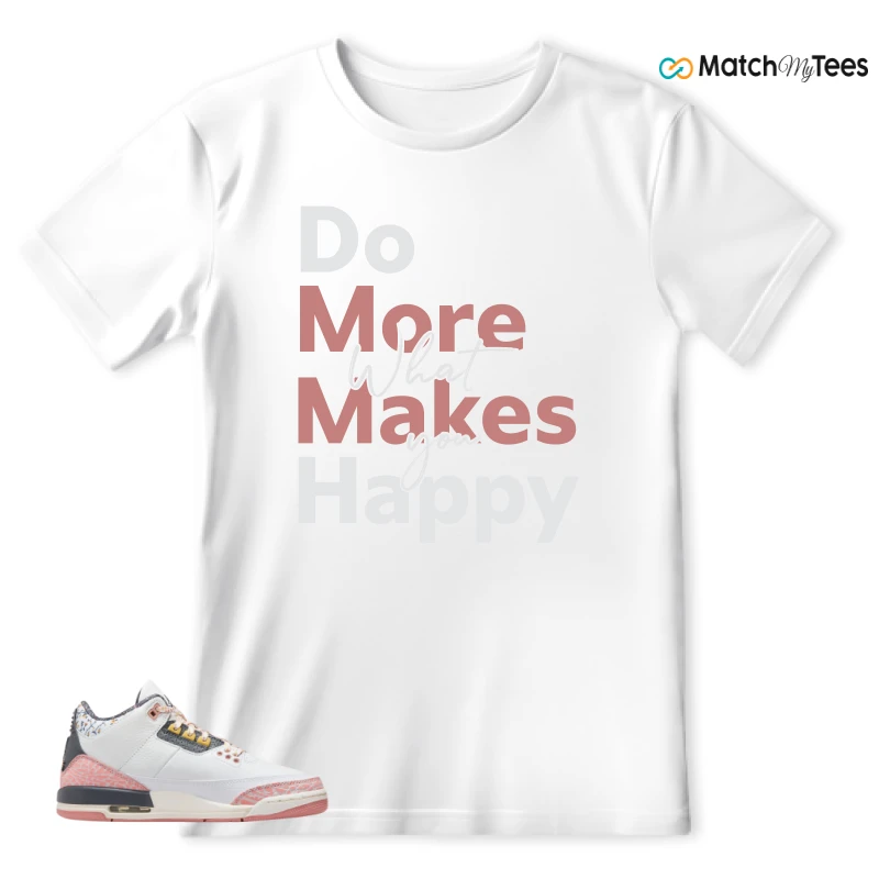 NIKE AIR JORDAN 3 GS RED STARDUST SNEAKER Matching Tees t-shirt