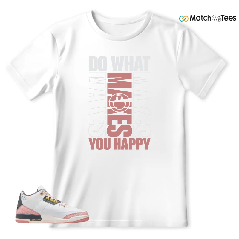 NIKE AIR JORDAN 3 GS RED STARDUST SNEAKER Matching Tees t-shirt