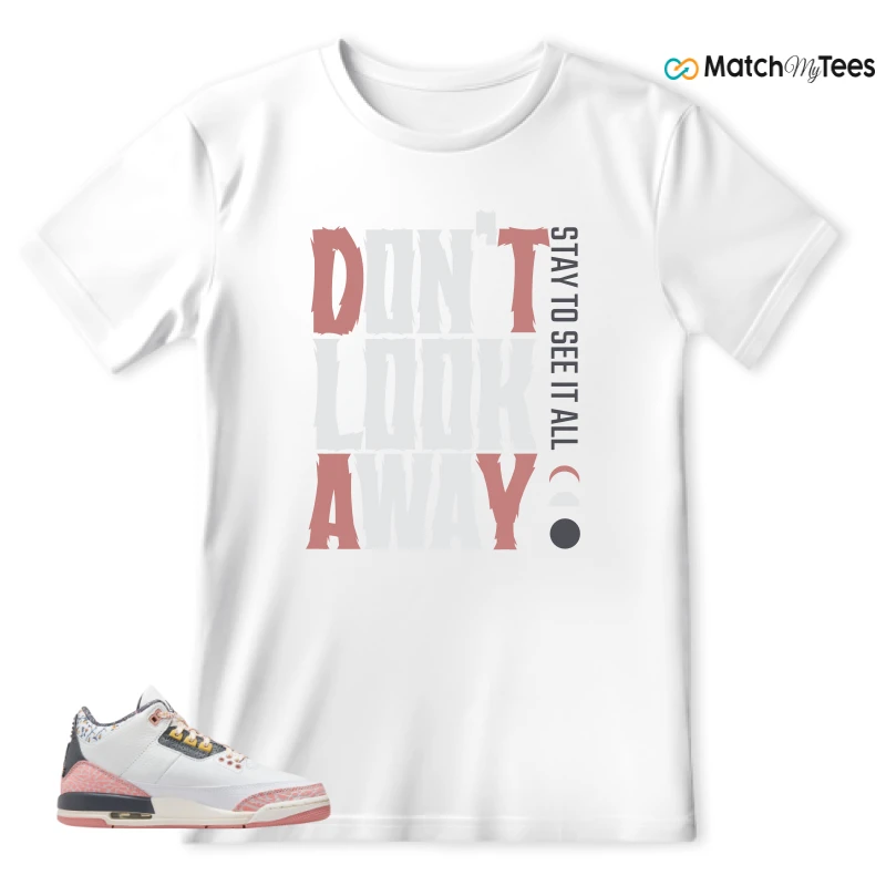 NIKE AIR JORDAN 3 GS RED STARDUST SNEAKER Matching Tees t-shirt