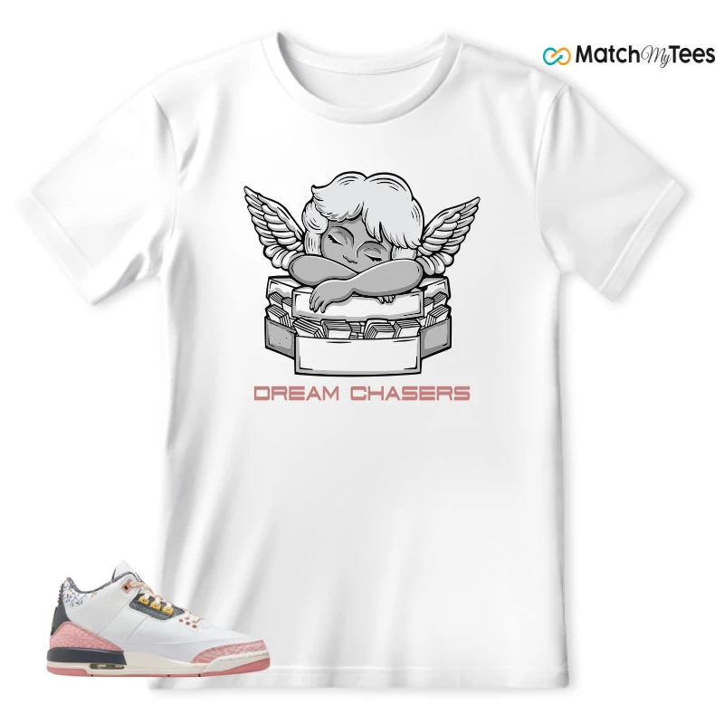 NIKE AIR JORDAN 3 GS RED STARDUST SNEAKER Matching Tees t-shirt