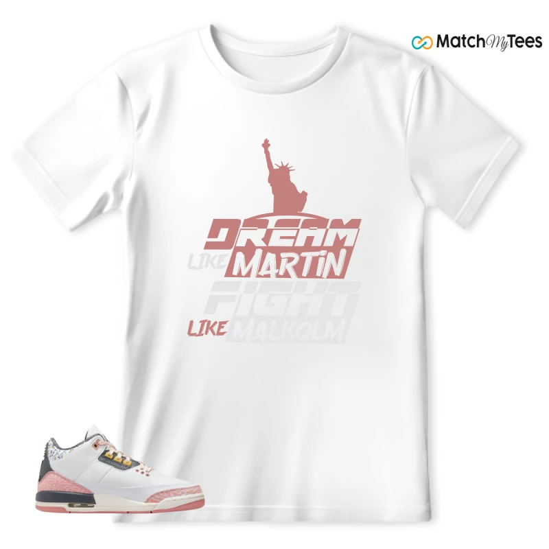 NIKE AIR JORDAN 3 GS RED STARDUST SNEAKER Matching Tees t-shirt