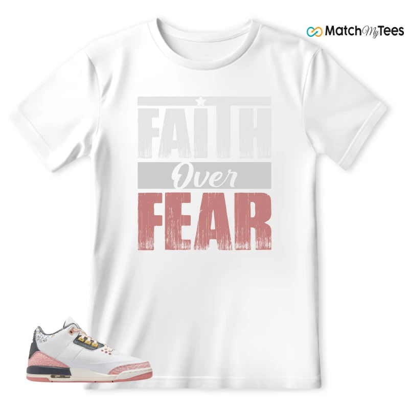 NIKE AIR JORDAN 3 GS RED STARDUST SNEAKER Matching Tees t-shirt