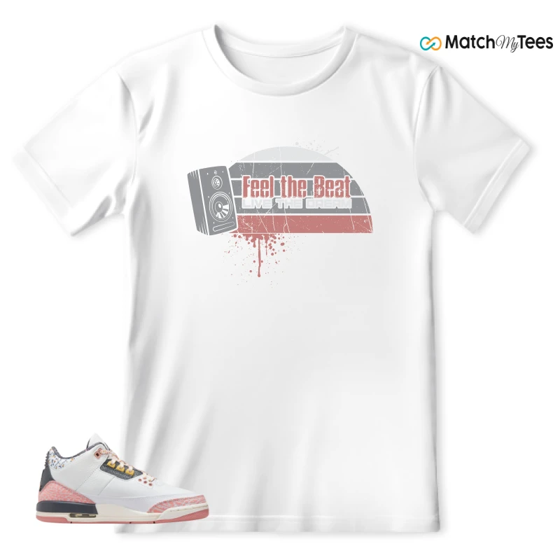 NIKE AIR JORDAN 3 GS RED STARDUST SNEAKER Matching Tees t-shirt