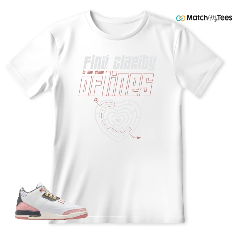 NIKE AIR JORDAN 3 GS RED STARDUST SNEAKER Matching Tees t-shirt