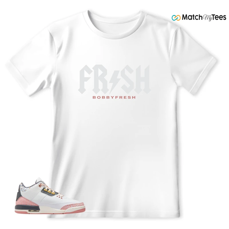 NIKE AIR JORDAN 3 GS RED STARDUST SNEAKER Matching Tees t-shirt