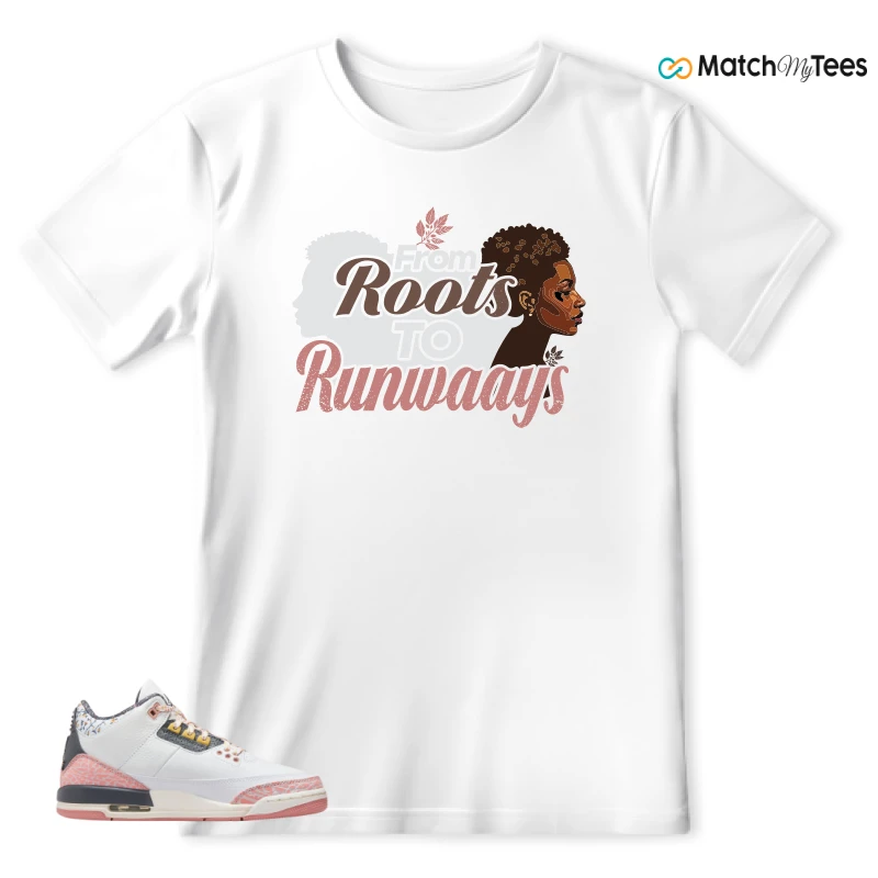 NIKE AIR JORDAN 3 GS RED STARDUST SNEAKER Matching Tees t-shirt