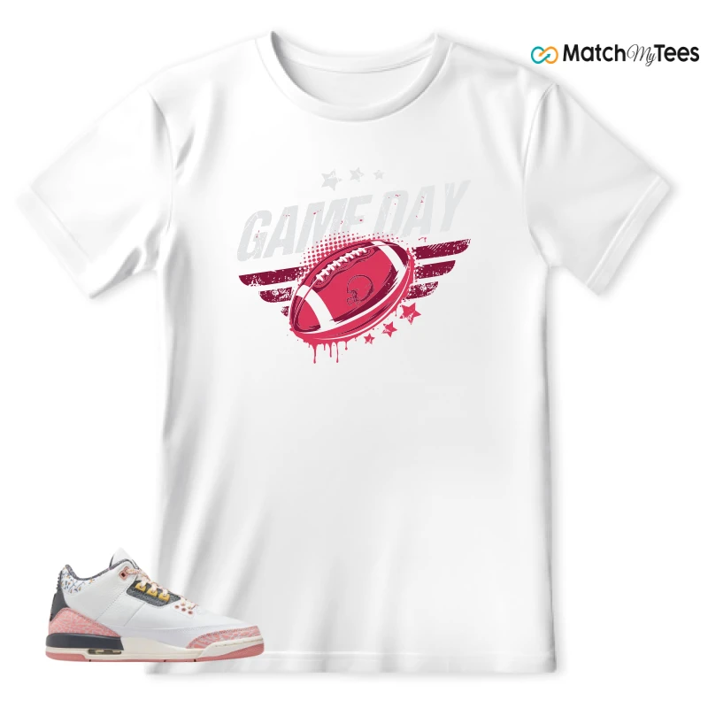 NIKE AIR JORDAN 3 GS RED STARDUST SNEAKER Matching Tees t-shirt