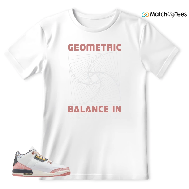 NIKE AIR JORDAN 3 GS RED STARDUST SNEAKER Matching Tees t-shirt